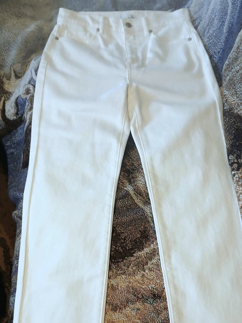 Loft 5-Pocket White Jeans